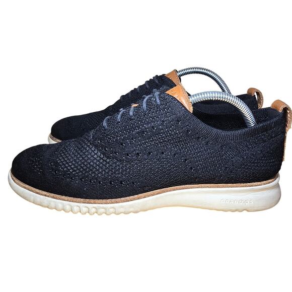 Cole Haan Original Grand Stitchlite Wingtip Oxford Shoes Mens 8 M Black C27568 - Picture 2 of 8